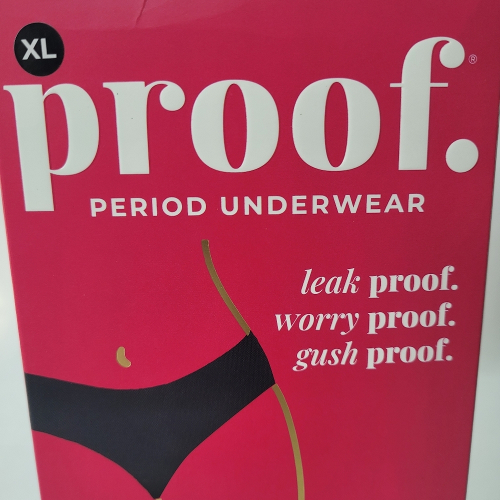 NIB Proof. Period Underwear Size XL High Rise Overnight Briefs Leak Proof